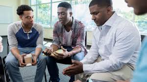 A small support group in conversation